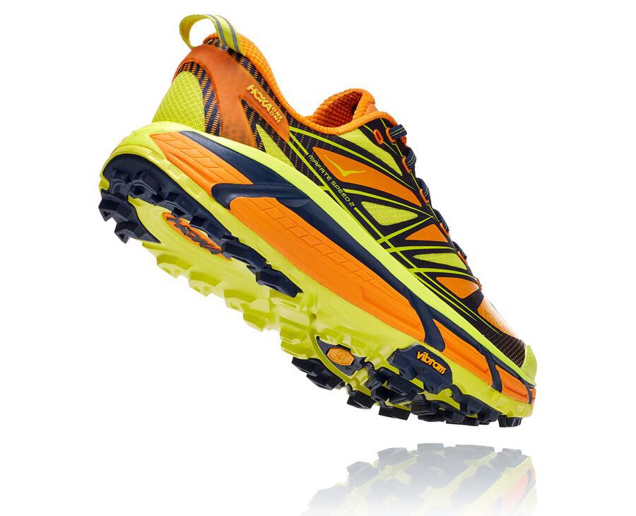 Hoka One One トレイルシューズ メンズ ライトゴールド/ピンク - Mafate Speed 2 - UC4965370